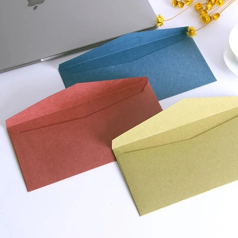 Factory Machine Made High Quality Wedding Invitation Packaging Flat Envelope Custom Print Paper Envelope for Gift Card Packing