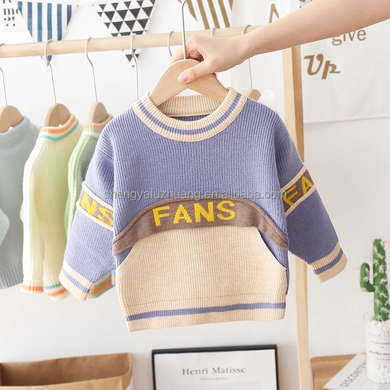 Girls Knitted Baby Cute Pullover Sweater Autumn Children's Sweater Cartoon Quality Winter Cotton Computer Knit Sweaters