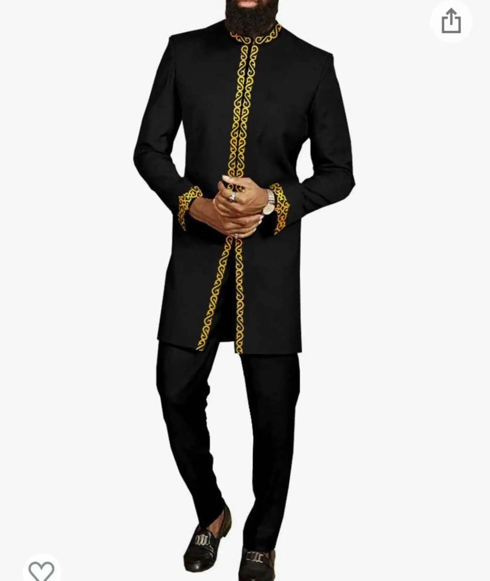 Shop Our 2023 Men's Short Sleeve Set - Solid Color Dashiki