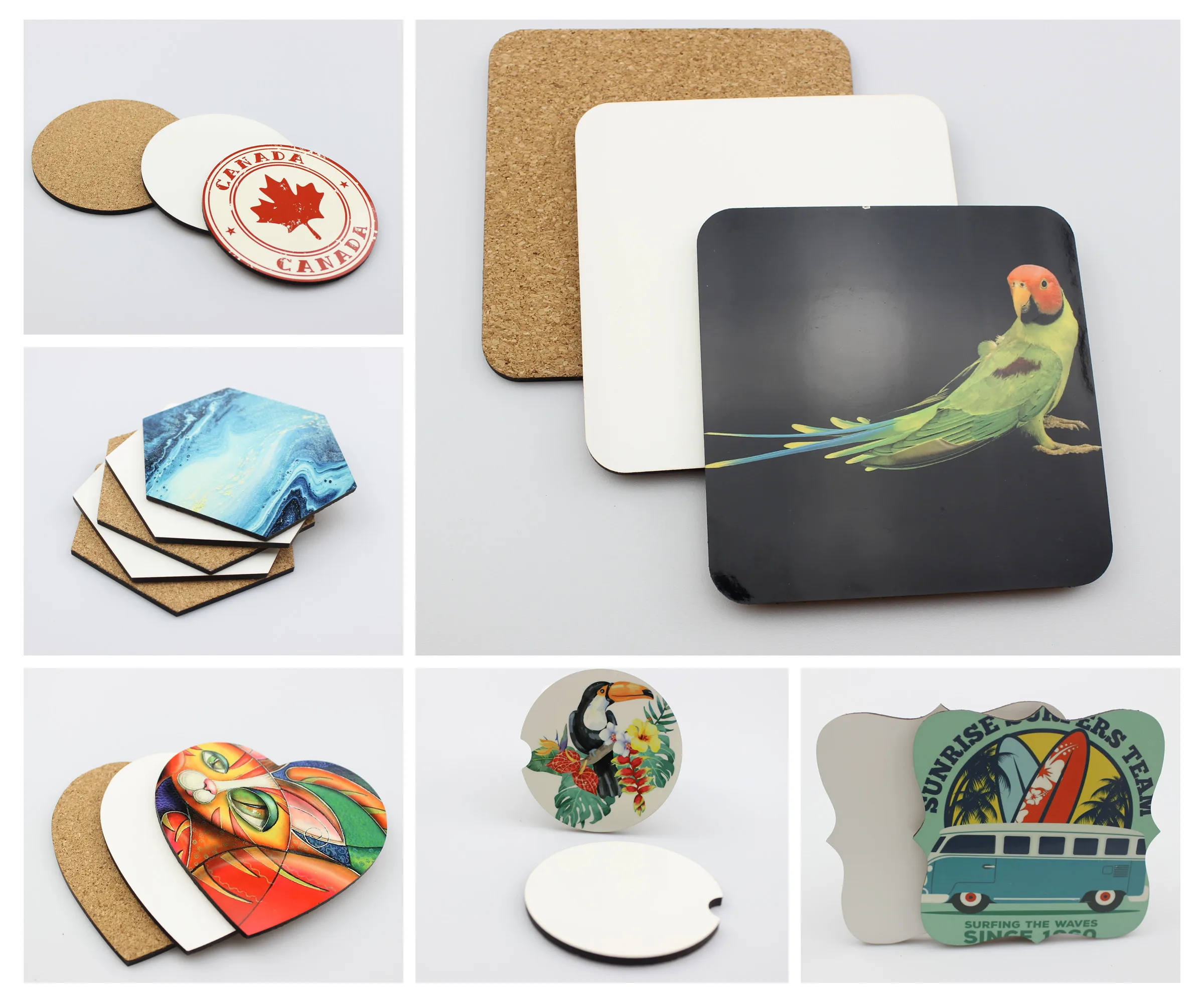 65mm Custom Blank Round Sublimation Blank Coating Ceramic Car Coaster