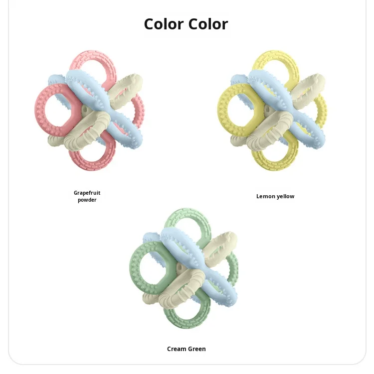 Manhattan Ball 0-3 Year Old Soft Silicone Finger Training Baby Toy Silicone Toy details