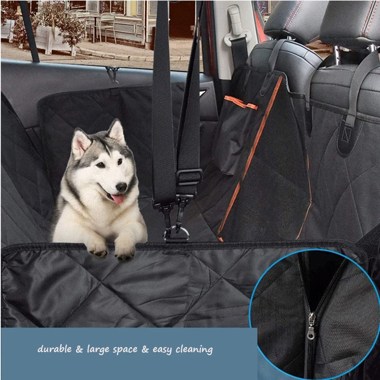 Luxury Quilted Waterproof Dog Car Seat Covers With Side Flap Pet ...