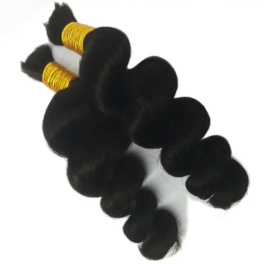 Brazilian Curly Wave Human Hair Bulk Extensions 1/3 Pcs/Lot 8-26 inch_voghion.com