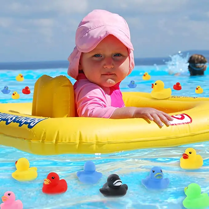 Multicolor Mini Rubber Ducky Float Ducks Baby Bath Toy Rubber Duck Bath Toys for Toddle