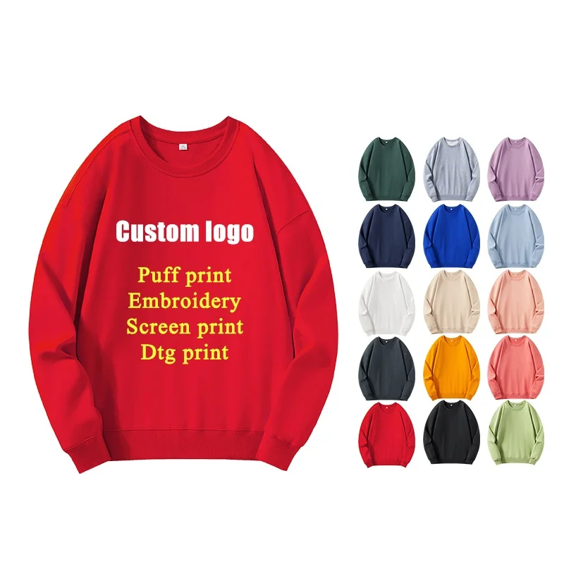 Men Autumn 330G Plus Unisex Work Hoodie Graphic Embroidered Casual Long Sleeve Solid Mens Hoodies & Sweatshirts