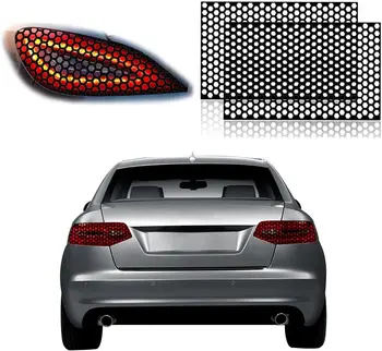 Universal Car Rear Tail Light Cover Sticker Honeycomb Taillight Cover Type Diy Decal 48*30CM/Pc