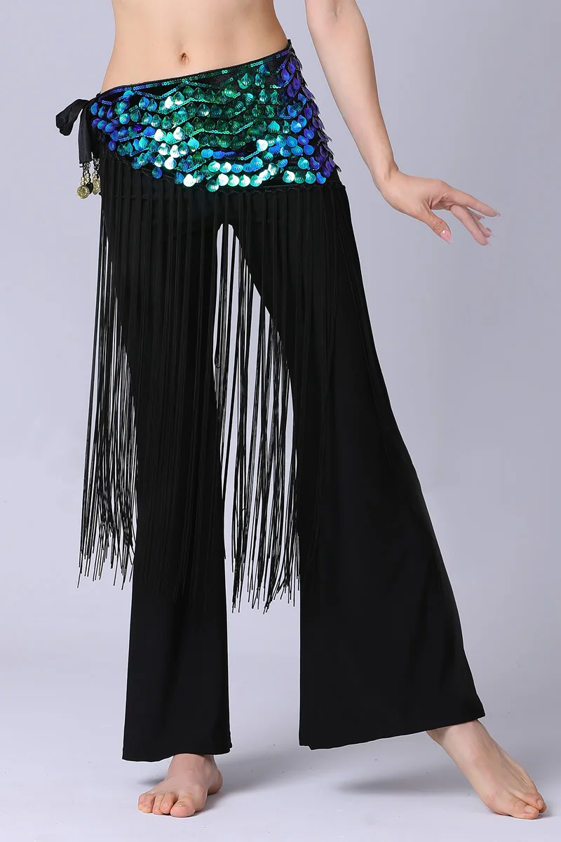 Belly Dancewear Rhinestone Tassel Sleeveless Spaghetti Straps Bra