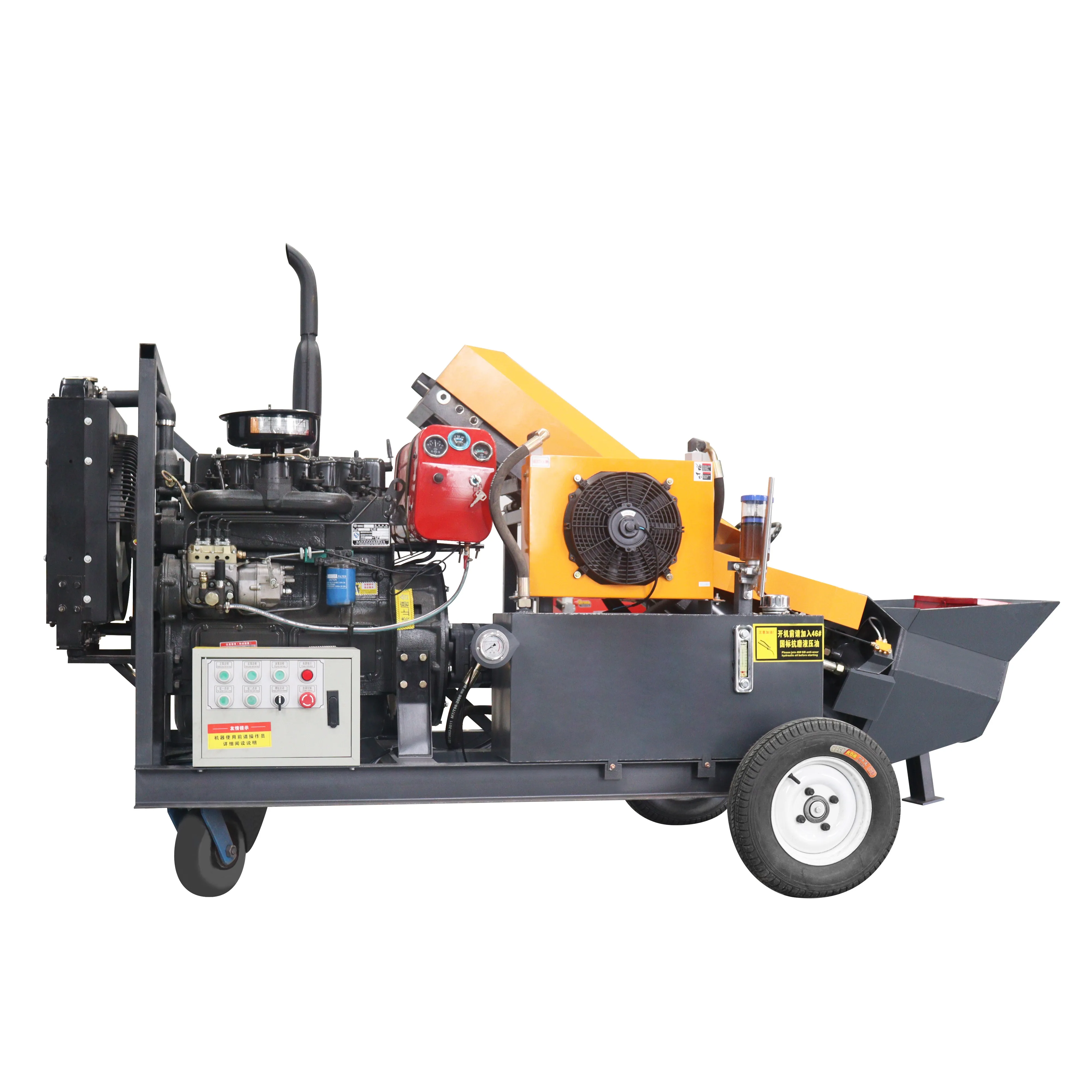 High Output Concrete Transport Pump 55kw Electric Power Pump With Mixer