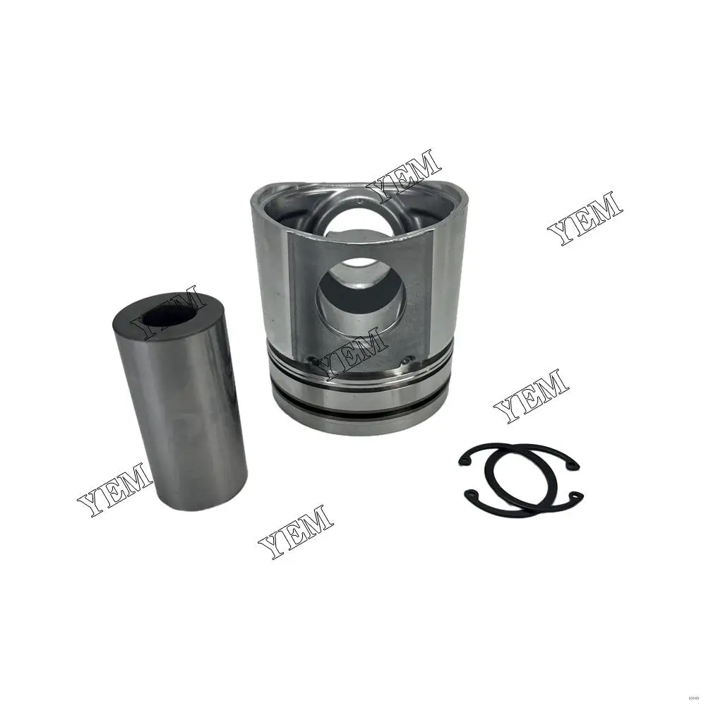 Piston Kit With Pin Fit for Komatsu 6D102 Engine Tractor Generator Excavator