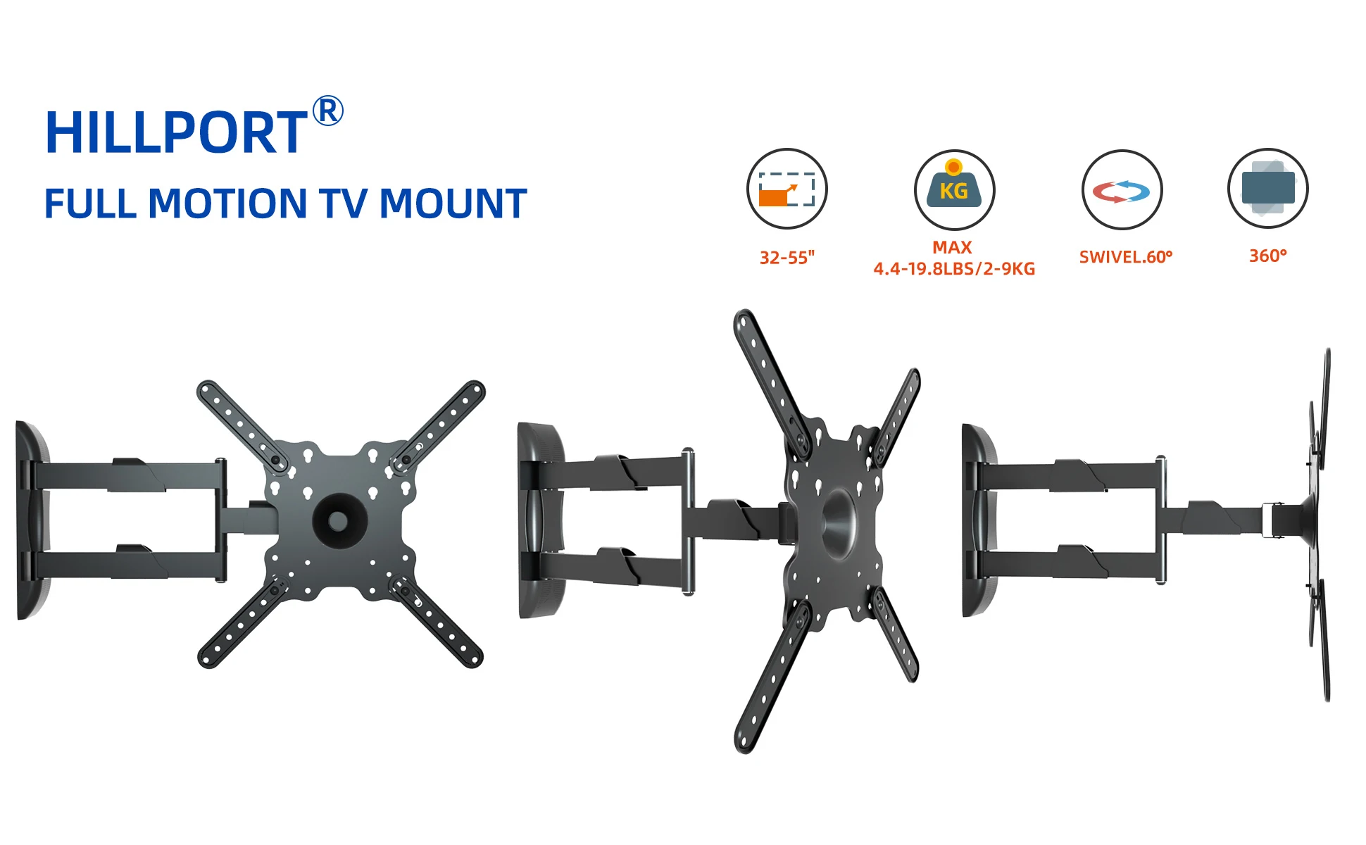 Modern 360 Degree Rotate Slim Swivel Unit Tv Rack Mounted Stand ...