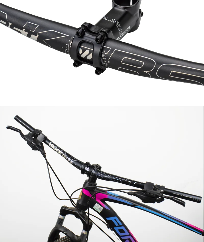 Lightweight 780mm/31.8mm Aluminium Alloy Bike Handlebar WAKEBST Color Logo for Road Bicycles Mountain Bike BMX