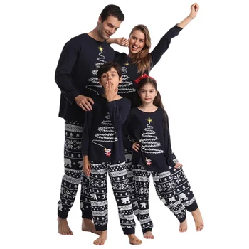Pjs Pet Christmas Pyjamas Sets Custom Print Adult Onesie Kids Baby Clothes Matching Family Christmas Pajamas