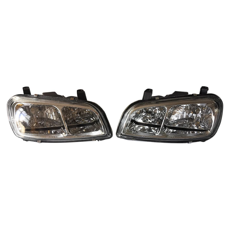 Lot Phares Avant Gauche Et Droit Pour Fiat Grande Punto - Avec Moteur électrique LWR, Verre Transparent/anthracite