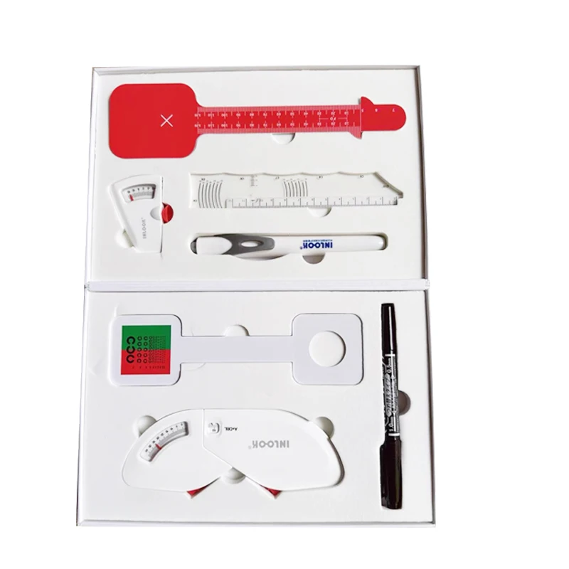 Frame Data Measuring Ruler Multi-function Measuring Tool Set for Ophthalmic Amsler Grid