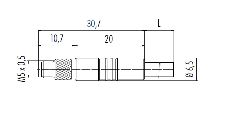 Manufacturer M5 Male Shielded Cable Plug Waterproof Circular Connector for Electrical Components