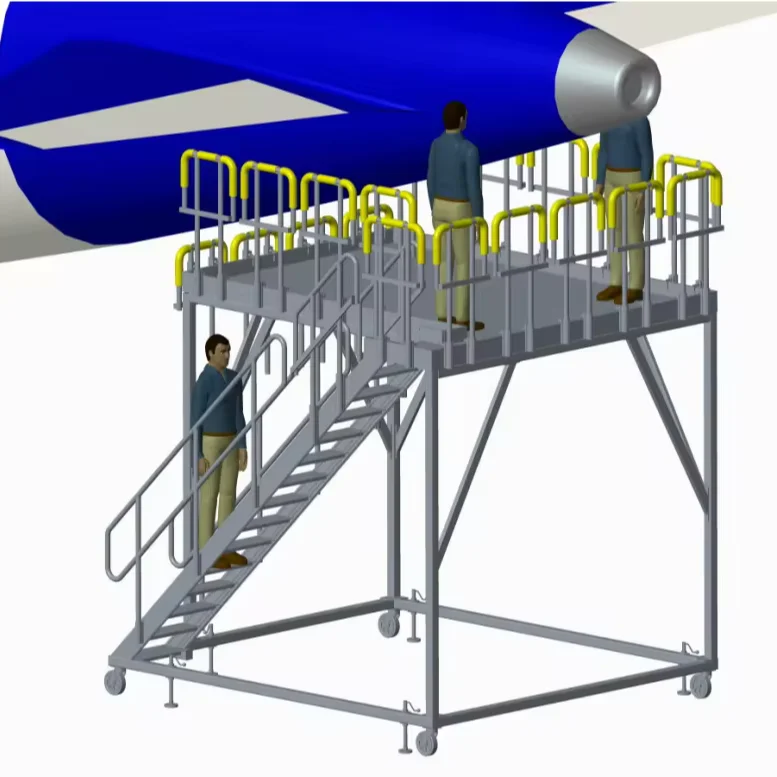 Mobile Aircraft Engine Maintenance Platforms APU Work Platform with ...