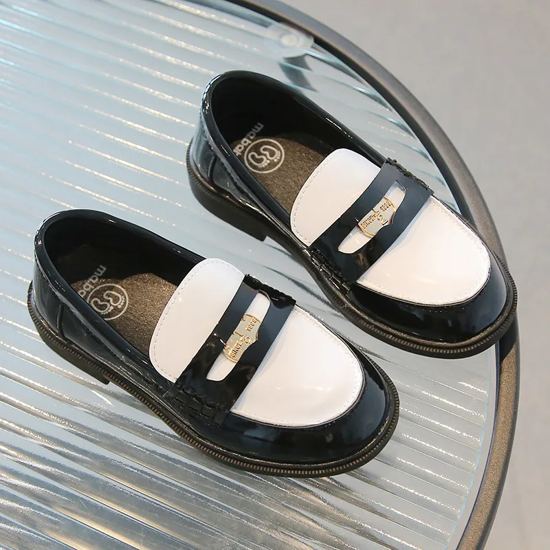 2023 Spring Autumn Baby Shoes England Style Pu Leather Flat Shoes Boys