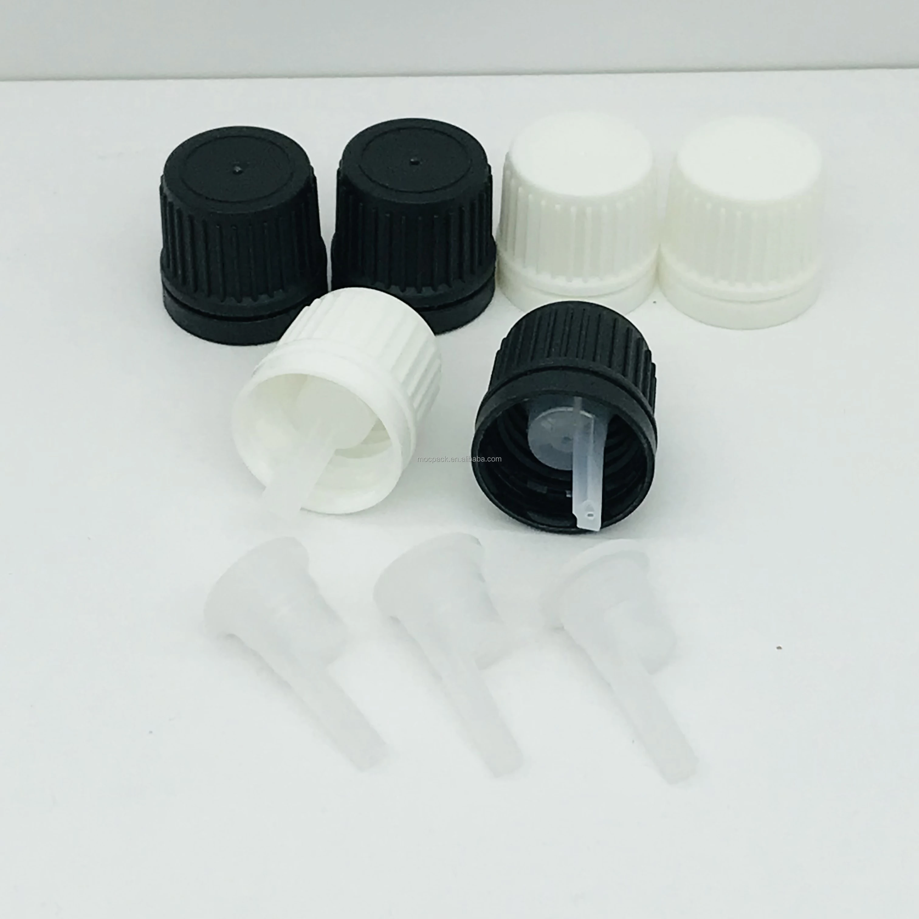 product high quality 18mm dropper cap for essential oil bottle white black tamper evident dropper cap-30