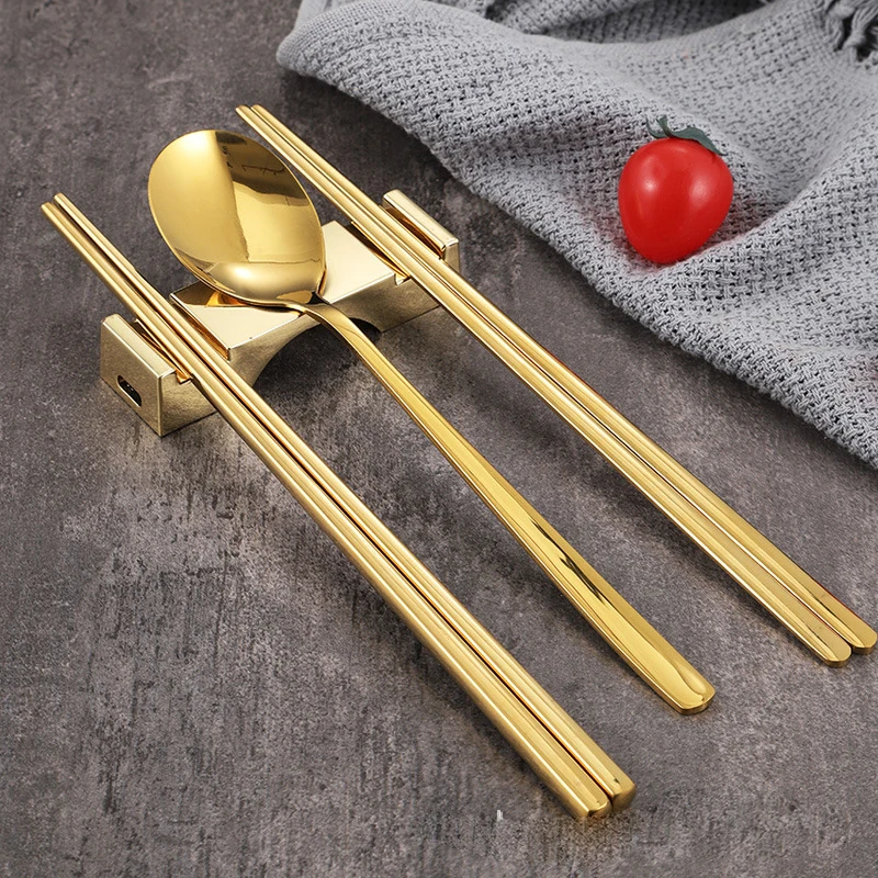 5 Pairs Hybrid Metal Chopsticks Polymer & Stainless Steel Unique And - View #5