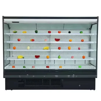 Kimay Supermarket Display Chiller Upright Display Cooler Glass Door Fruit and Vegetable Commercial Refrigerator