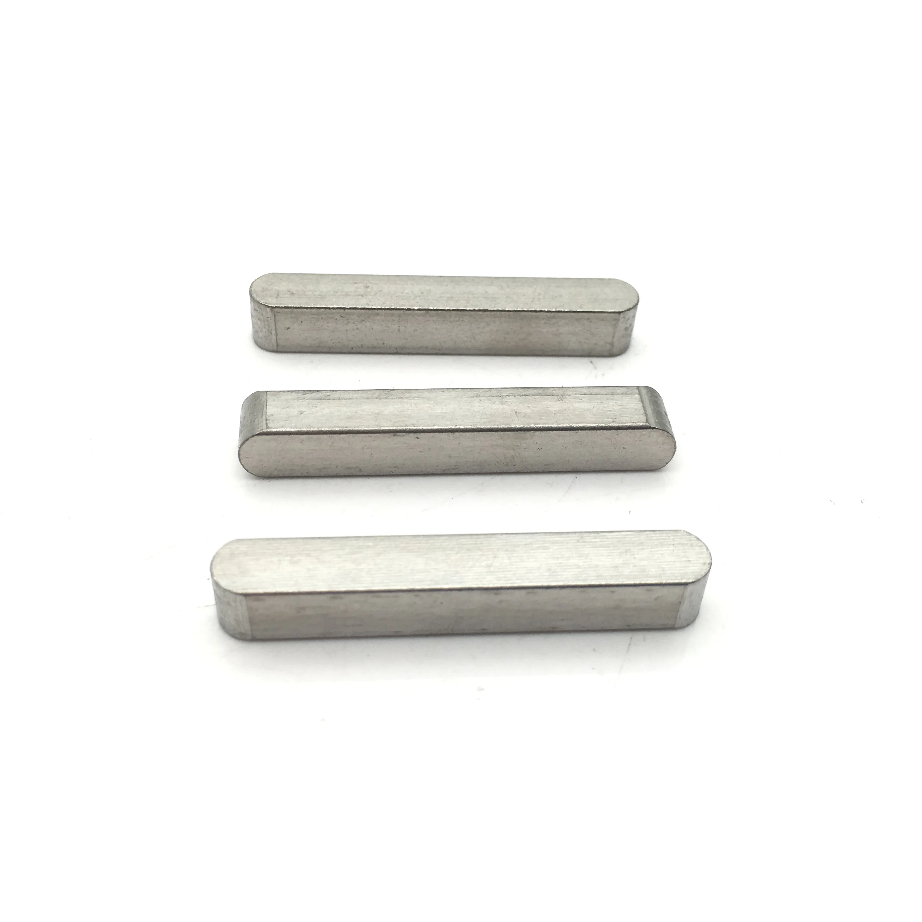 SS316 Custom Flat Keys DIN6885A Stainless Steel Round End Parallel Key
