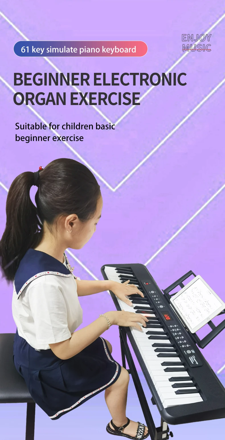 61-keys Large Electric Piano Keyboard Instrument Musical Electronic ...