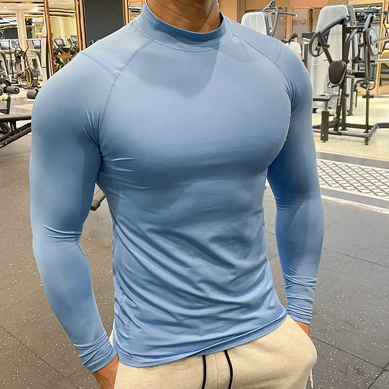 Fast Delivery Compression Tracksuit Gym Training Plain T Shirt Fashion Gym Wear for Men Fitness