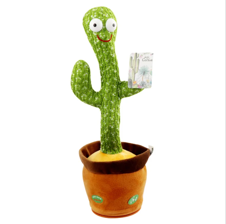 Dancing Cactus Singing Saxophone Toys Soft Plush Electric Stuffed Toy