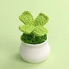 Single stem four-leaf clover potted plant-Bud Green