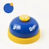 Blue and yellow button