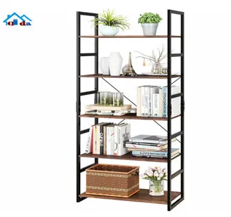 Industrial Storage Home Bookshelves Modern Wood Display Rack Vintage Cabinet Bookcase Book Shelves