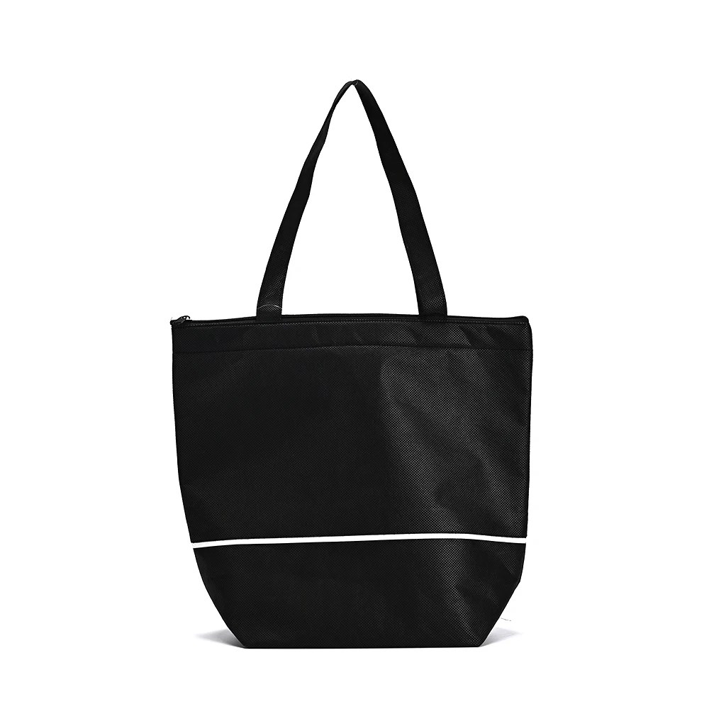 Custom Eco-Friendly Reusable RPET Material Foldable Tote Shopping Bag Fashionable Grocery Shopping Gift with Custom Logo supplier