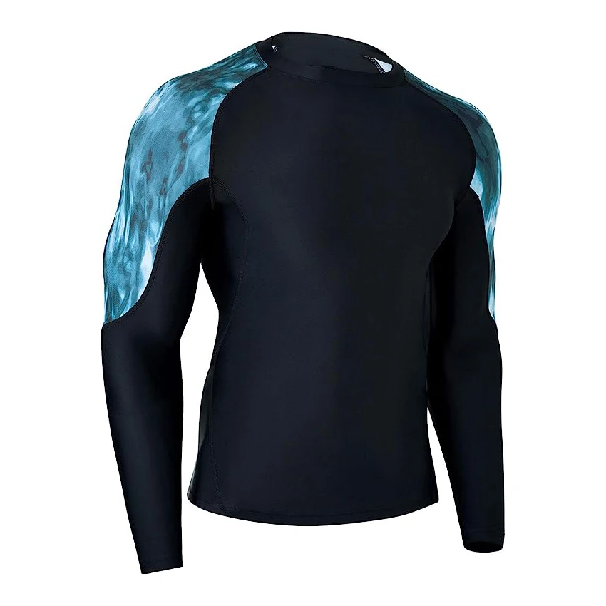 Пользовательские Длинные рукава полиэстер спандекс нейлон Mma Rash Guard рубашки Upf защита от солнца одежда компрессионная рубашка