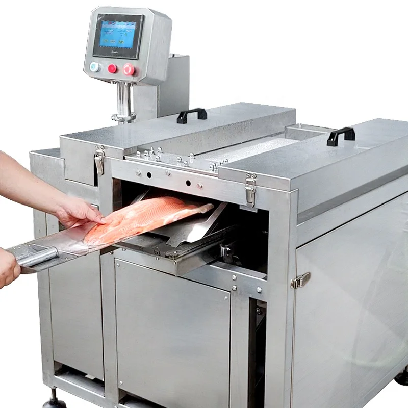 Customized Extra Large Cutting groove Cold Smoked Salmon Sashimi Fish Fillet Slicer Slicing Machine