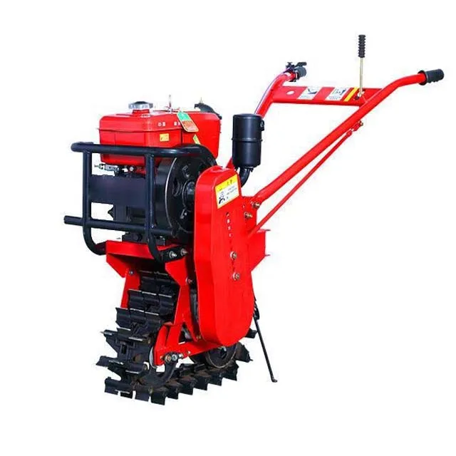 Hand Push Farm Machine Mini Power Tractor Skid Steer Garden Grass Rotary Tiller Cultivator for Sale