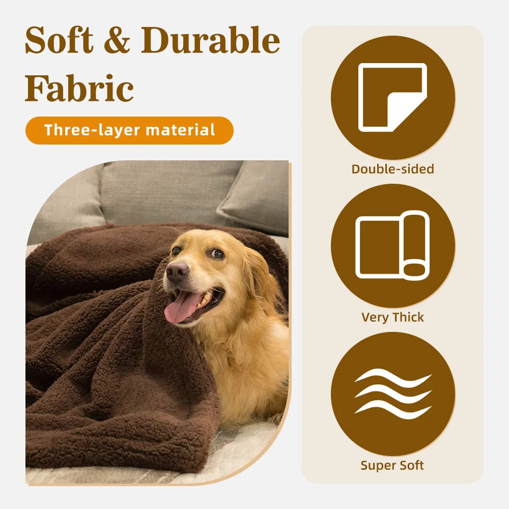 Wholesale Large Durable Dog Blankets Soft Warm Pet Fleece Throw for Sm - product detail 3