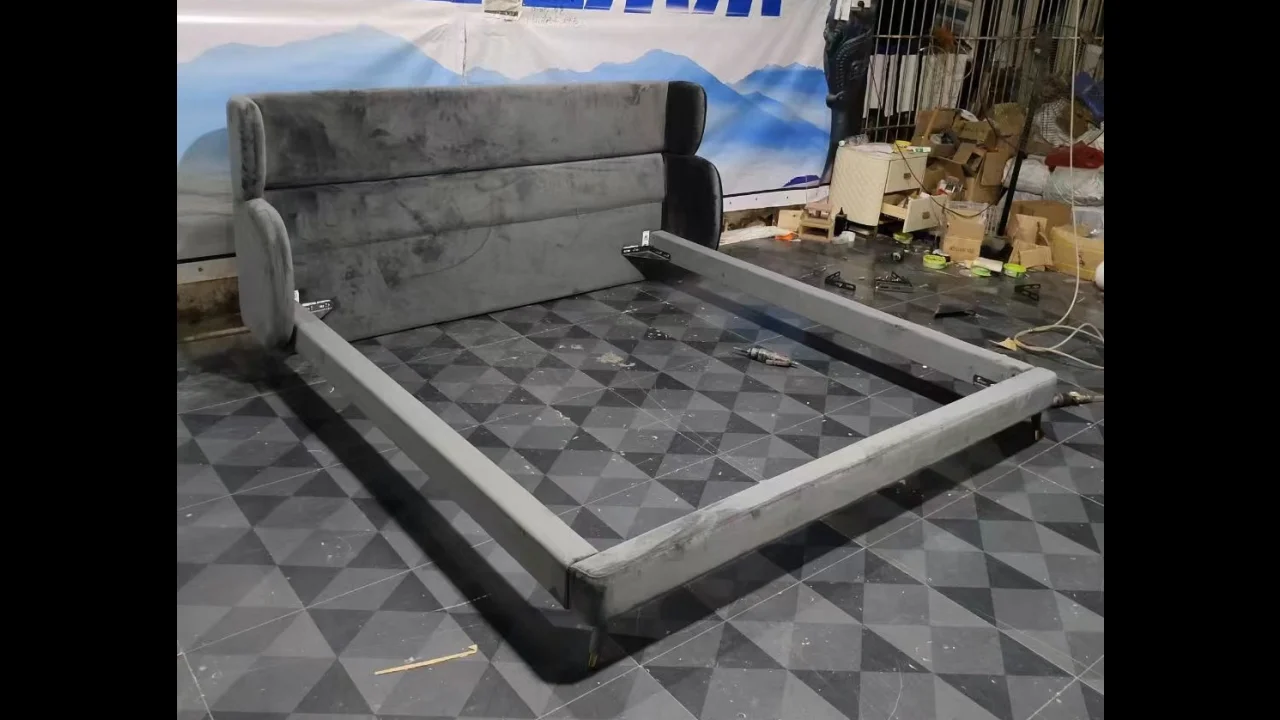 Modern Luxury Custom Velvet Bed King Size Queen Size Beds Set For