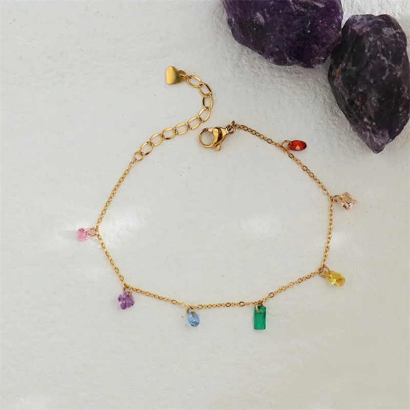 Pulsera De Mujer Women Fashion Summer Silver Colorful