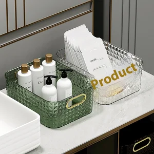 Diamond Desktop Storage Basket PP Material for Cosmetics Dressing Table Skin Care Products Coffee Table Snacks