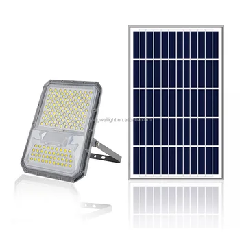 Factory Sales Ip67 Solar Flood Light Outdoor Waterproof Remote Control 200W 300W 500W SMD Led Solar Garden Lamp High-Power