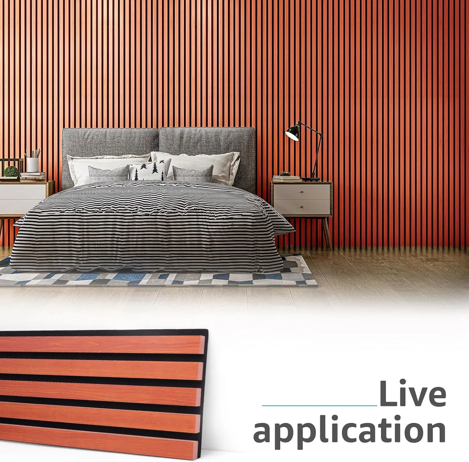 High Quality Indoor Decorative Wood PET Acoustic Slat Wall Panels Indoor Ceiling and Wall Decor Sound Absorbing for Studios factory