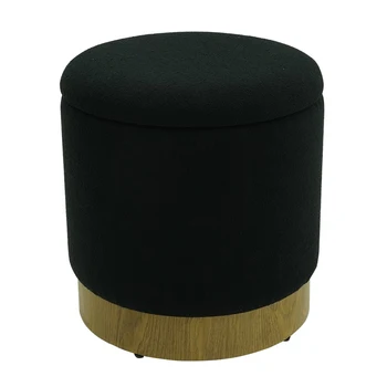 Customizable Nordic Style Single Seater Footrest and Fabric Storage Ottoman Comfortable for Dining and Hotel Use