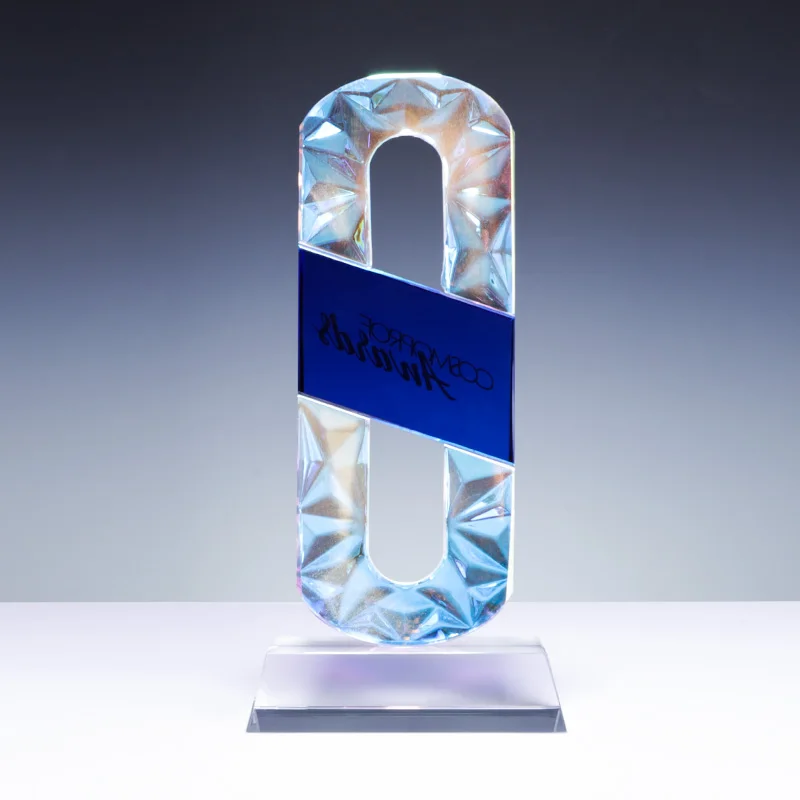 Factory Direct custom plated 8-font k9 crystal trophy manufacture