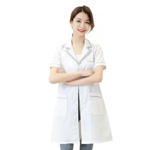 Comfortable Short Sleeve Breathable Nurse Dress Medical Nurses Working Uniform Made of Woven Fabric for Hospitals