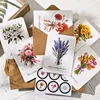 Tarjetas de felicitación de la serie Hua Yang Blessing con sobre para envío.