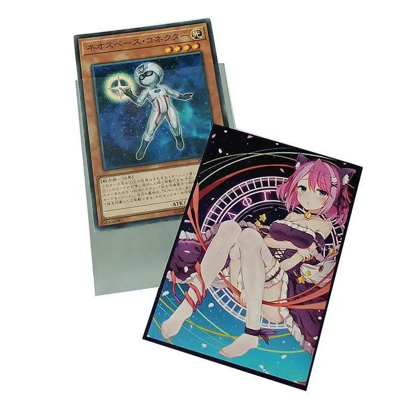 Customized PP Card Sleeves for Yugioh TCG Anime Trading Boards Holo  Hologram Business Style Logo Printing Simpex No Closure