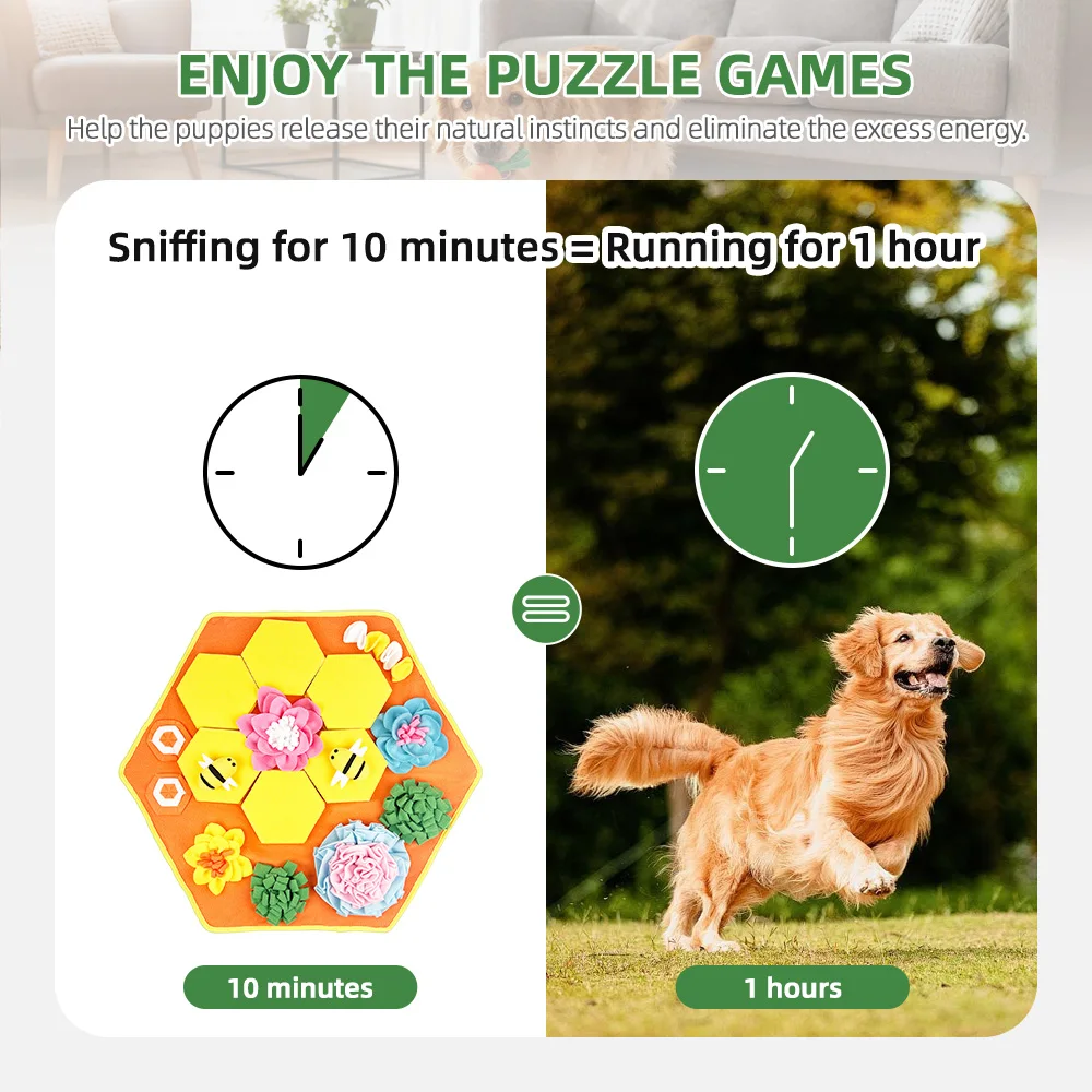 Wholesale Stress Relief Durable Green Snuffle Mat for Dogs with Anti-S - product detail 3