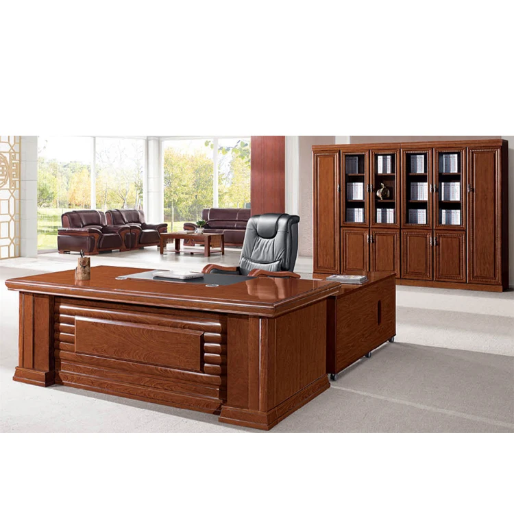 Antique Wood Office Desk Furniture - Customized Executive Set