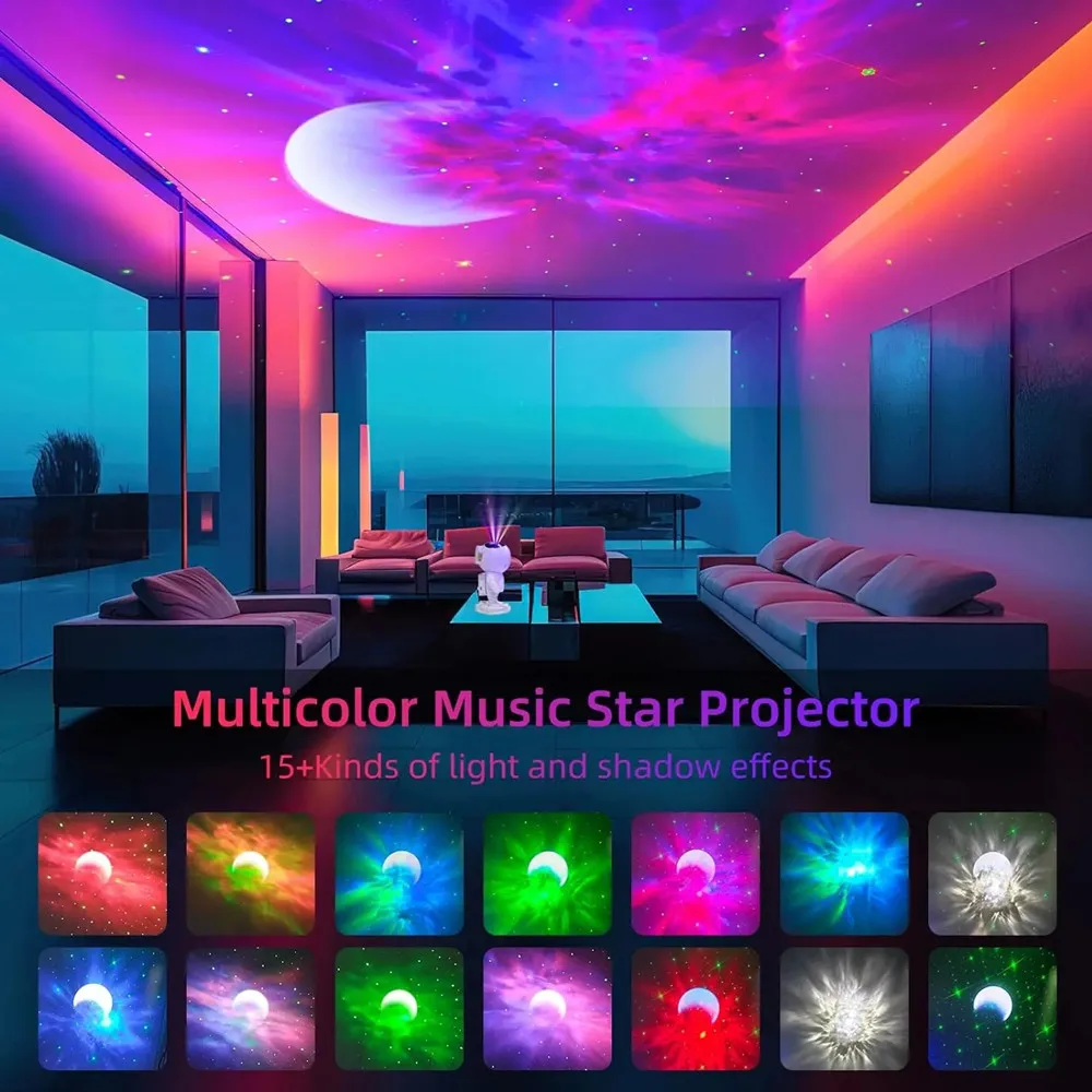 Lonvel Sky High Quality Ceiling Projector Moon Music Rgb Remote Control ...