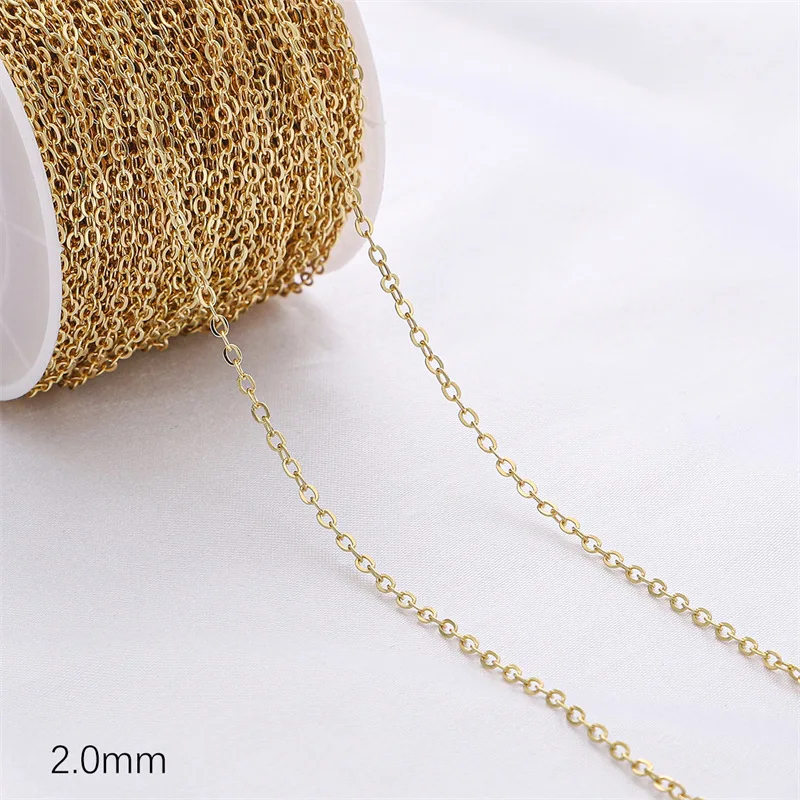 Wholesale Stainless Steel Waterproof 14k Gold Filled Chain Roll